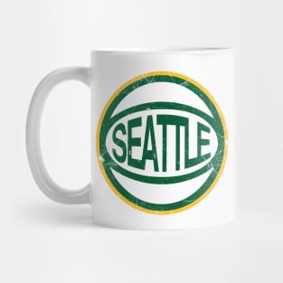 Seattle Retro Ball - White Mug